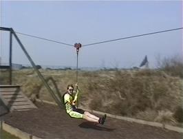 Julian in the playpark opposite Goonhilly Downs Visitor Centre